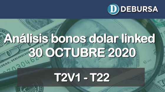 Análisis de los bonos dolar linked T1V2 y T22 al 30 de octubre 2020