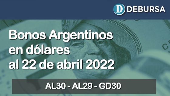 Análisis de los bonos argentinos emitidos en dolares al 22 de abril 2022