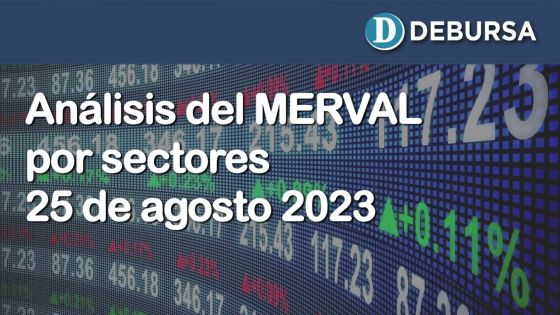 Analisis de MERVAL (Financiero, Energia y Utilities) por sectores al 25 de agosto 2023