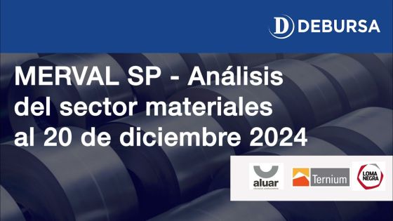 SP MERVAL - Análisis del sector Materials al 20 de diciembre 2024