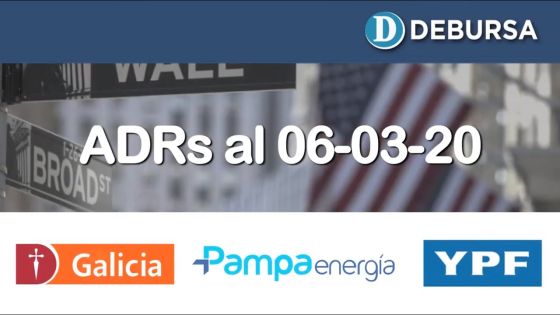 Analisis de las ADRs argentinas al 6 de marzo 2020