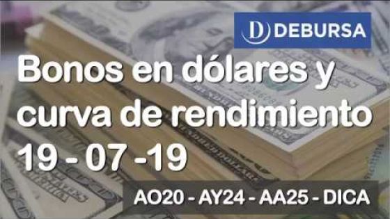 Bonos argentinos en dólares al 19 de julio 2019