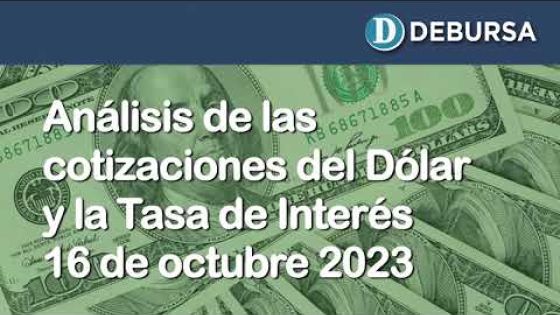 Analisis de las cotizaciones del dolar y la tasa el interes al 16 de octubre 2023