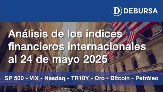 Análisis del SP500, Nasdaq, oro, petróleo, bonos EEUU e indice VIX al 24 de mayo 2025.