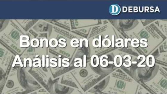 Bonos argentinos emitidos en dólares. Análisis al 6 de marzo 2020