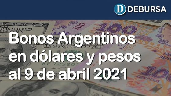 Análisis de los bonos argentinos en dólares y pesos al 9 de abril 2021