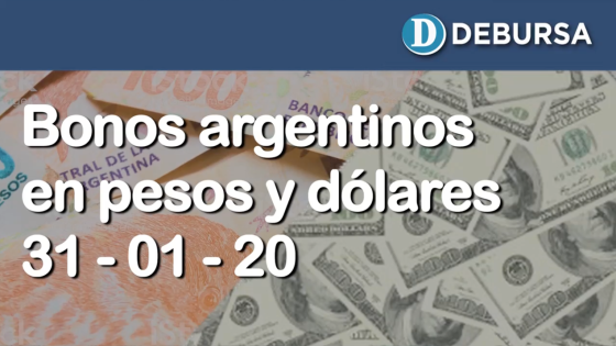 Bonos argentinos en pesos y dolares. Análisis de mercado al 31 de enero 2020