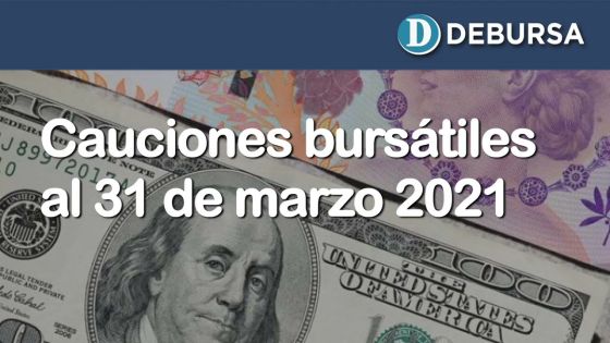 Cauciones bursátiles en pesos y dólares al 31 de marzo 2021