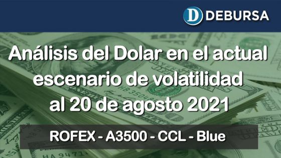 Dólar - Variantes de cotizaciones al 20 de Agosto 2021