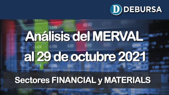 Análsis del MERVAL al 29 de octubre 2021. Sectores Financials y Materials