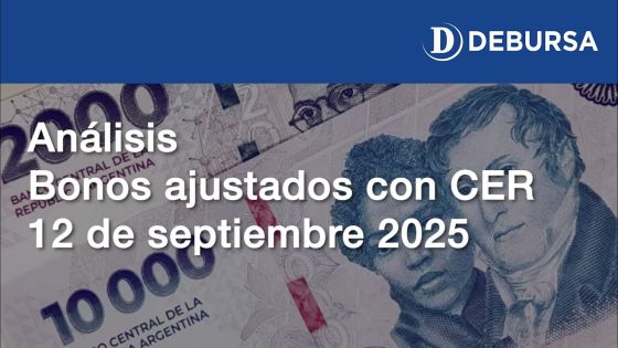 Bonos argentinos en pesos ajustados por CER al 12 de septiembre 2025
