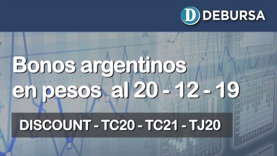 Bonos argentinos emitidos en pesos al 20 de diciembre 2019