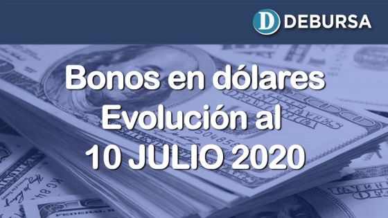 Bonos argentinos en dólares. Evolución al 10 de julio 2020