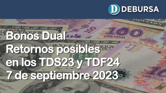 Bonos Dual - Retorno posible en el TDS23 y TDF24 al 7 de septiembre 2023