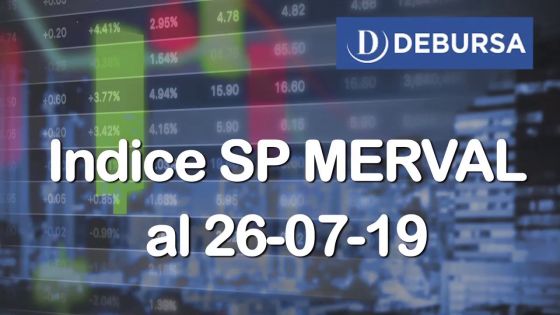 Análisis del índice SP MERVAL al 26 de julio 2019