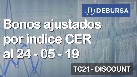 Bonos argentinos emitidos en pesos al 24 de mayo 2019