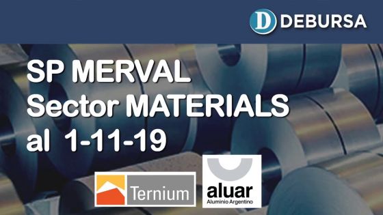 SP MERVAL - Análisis del sector Materials (industria) al 1ro de noviembre 2019