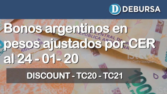 Bonos argentinos en pesos al 24 de enero 2020. Análisis detallado del AO20