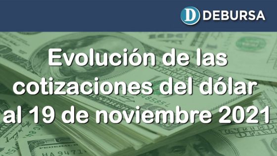 Dólar - Variantes de cotizaciones al 19 de noviembre 2021