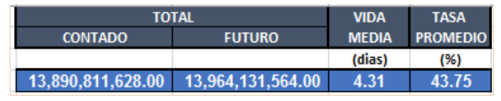 Cauciones en pesos al 19 de julio 2019