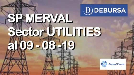 Índice SP MERVAL - Sector Utilities (Electricas) al 9 de agosto 2019