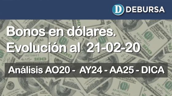 Bonos argentinos emitidos en dólares. Análisis al 21 de febrero 2020