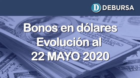 Bonos argentinos en dólares. Evolución al 22 de mayo 2020
