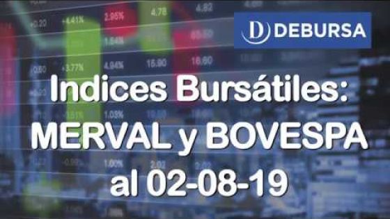 Índices Bursátiles: analisis del MERVAL y BOVESPA al 2 de agosto 2019