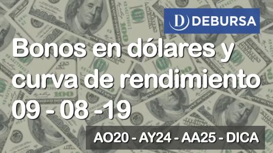 Bonos argentinos en dolares al 9 de agosto 2019