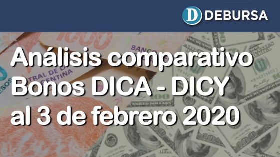 Bonos argentinos DICA-DICY. Análisis comparativo entre ambos instrumentos al 3 de febrero 2020.