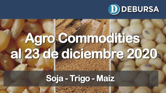 Variaciones de commodities del campo al 23 de diciembre 2020