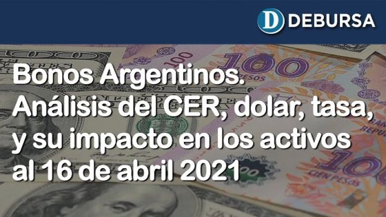 Bonos Argentinos. Análisis del CER, Dolar y Tasa. Impacto en activos de inversión 16 de abril 2021