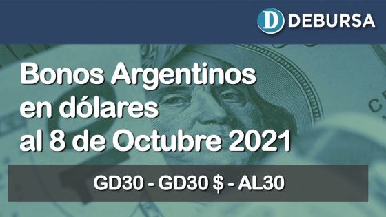 Análisis de los bonos argentinos emitidos en dolares al 8 de octubre 2021