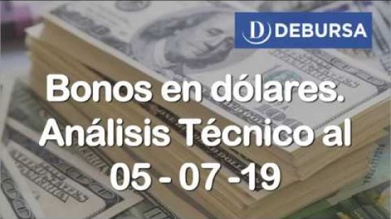 Analisis Técnico de bonos argentinos en dólares al 5 de Julio 2019