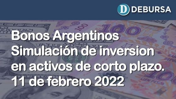 Bonos argentinos. Simulación de inversion en activo de corto plazo. 11 de febrero 2022