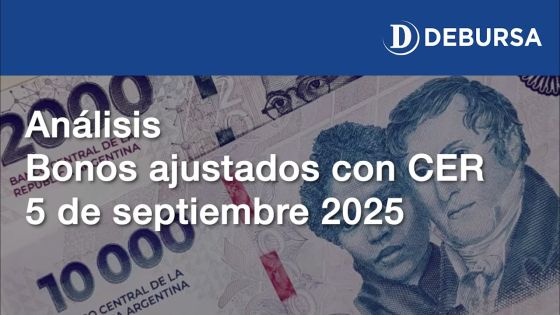 Bonos argentinos en pesos ajustados por CER al 5 de septiembre 2025