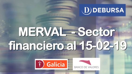 MERVAL - Sector financiero al 15 de febrero 2019