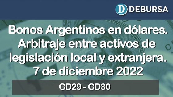 Bonos en dolares - Arbitraje entre activos de legistación local y extranjera. 7 de diciembre 2022