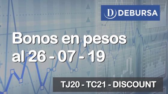 Bonos argentinos en pesos al 26 de julio 2019