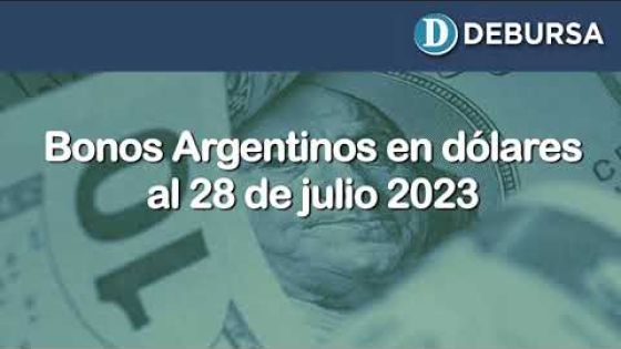 Bonos argentinos en dólares. Análisis al 28 de julio 2023