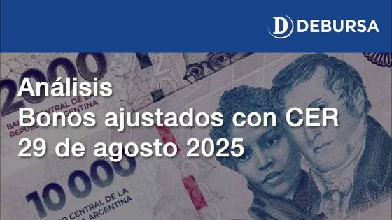 Bonos argentinos en pesos ajustados por CER al 29 de agosto 2024