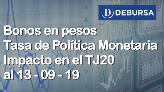 Bonos argentinos en pesos. Tasa de Politica Monetaria e impacto en el TJ20 al 13 de septiembre 2019